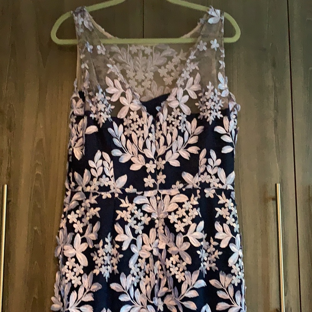 JS Collections periwinkle embroidered gown. - Picture 4 of 5